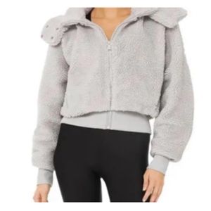 Silver/ gray Sherpa jacket